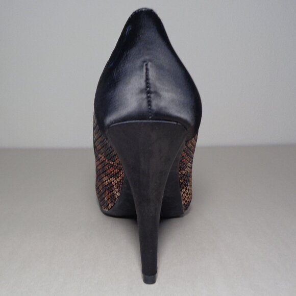 Style & Co. Size 8 M / NAVEAH / Black / Sequin / Satin Heels New Women's Shoes - Picture 11 of 16